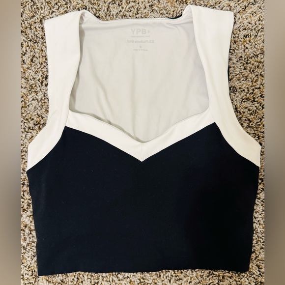 Abercrombie & Fitch Tops - Abercrombie YPB Two-Tone Black and White Cropped Tank Small